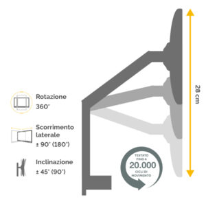 Braccio portamonitor doppio Platinum Series - Fellowes - immagine 5