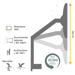 Braccio portamonitor singolo Platinum Series - Fellowes - immagine 3
