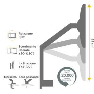 Braccio portamonitor triplo Platinum Series - Fellowes - immagine 3