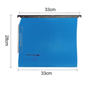 Cartella sospesa Cartesio PP - armadio - PPL - interasse 33 cm - fondo U - 33 x  28 cm - blu - Bertesi - immagine 2