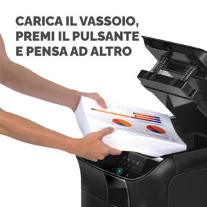 Distruggidocumenti Automax 600m - a microframmenti - 83lt - Fellowes - immagine 3