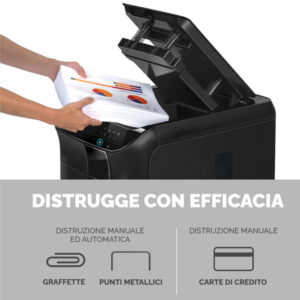 Distruggidocumenti Automax 600m - a microframmenti - 83lt - Fellowes - immagine 4