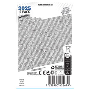 Pila CR2025 Ultimate Lithium - 3 V - Energizer - blister 2 pezzi - immagine 2