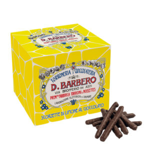 Scorzette di limone - ricoperte di cioccolato fondente - 150 gr - Barbero - immagine 1