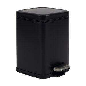 Bidone Pico - con pedale e vaschetta - 6 L - nero satinato - Perfetto - immagine 1