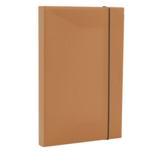 Cartella progetto con elastico HOLOS - 34,5x23,5 cm - dorso 3 cm - marrone - Fellowes - immagine 1
