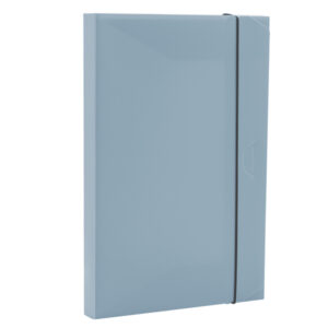 Cartella progetto con elastico HOLOS - 34,5x23,5 cm - dorso 3 cm - azzurro - Fellowes - immagine 1