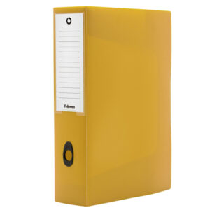 Scatola progetto Plus HOLOS - 25x35 cm - dorso 8 cm - giallo sabbia - Fellowes - immagine 1