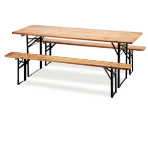 Set birra pieghevole - legno/verde scuro - Garden Friend - set 3 elementi - immagine 1