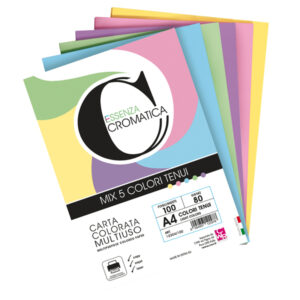 Risma carta Cromatica - A4 - 160 gr - colori assortiti - 100 fogli - CWR - immagine 1