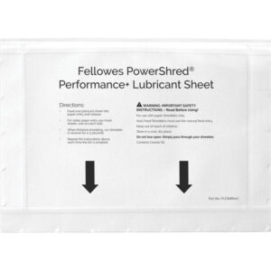 Foglio lubrificante Performance - per distruggidocumenti - Fellowes - conf. 10 pezzi - immagine 2