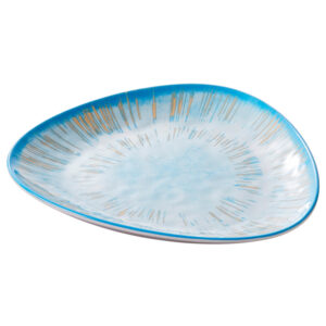 Piatto triangolare Linea Oceano - 26,5 x 2,5 cm - melamina - Leone - immagine 1