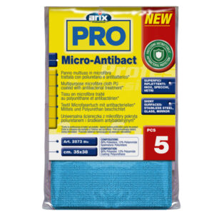 Panno multiuso Micro-Antibact - 35 x 38 cm - blu - Arix - conf. 5 pezzi - immagine 1